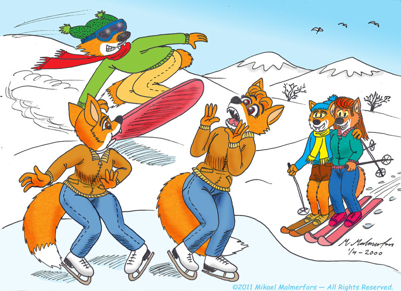 Bild 86 - 'Brda 3' eller 'Hur man irriterar ett par rvflickor med hjlp av sin snowboard' 